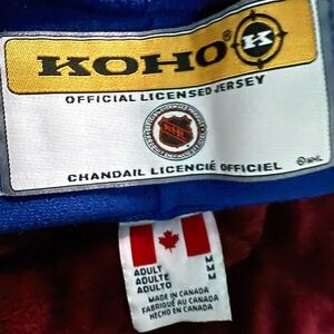NHL Blue and Red Koho Official Licensed Jersey New York rangers vintage jersey